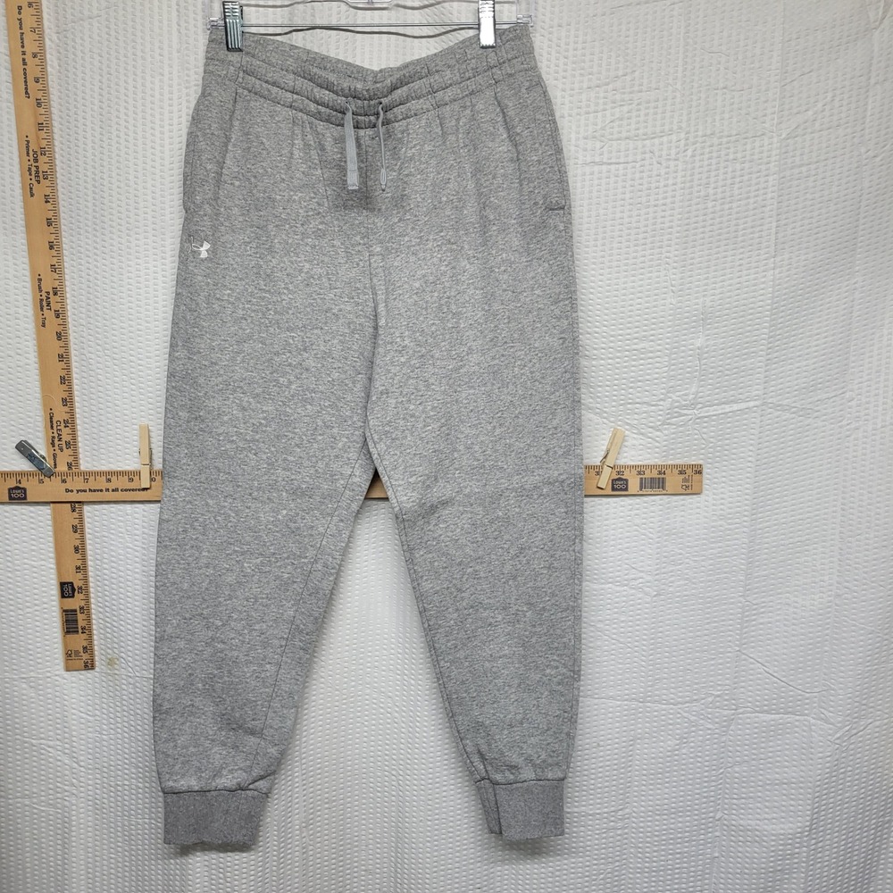 Under Armour Youth XL Gray Fleece Joggers Athletic Sweatpants Drawstring Heather